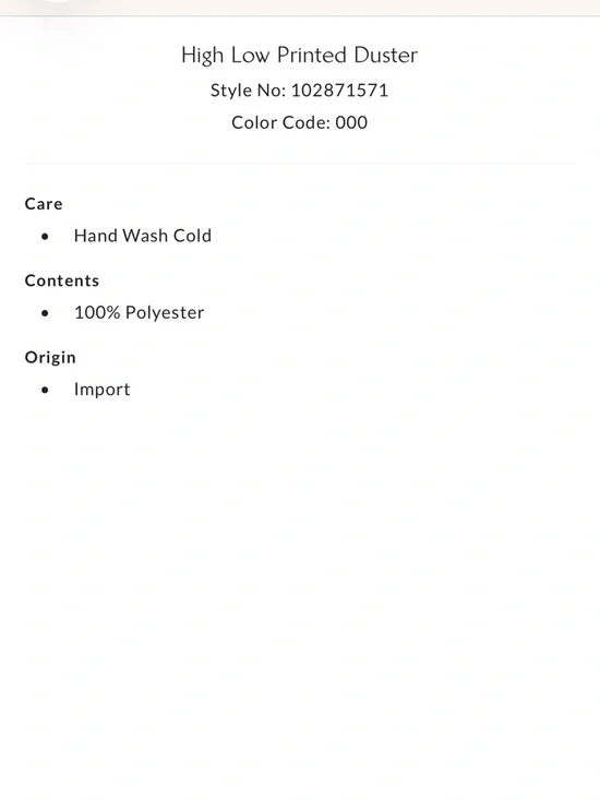 NWOT Free People High Low Printed Duster- Forever Paisley - Picture 6 of 8